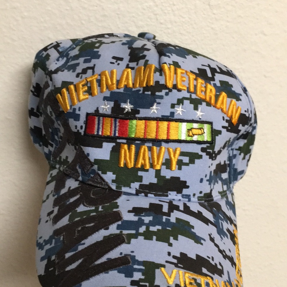 Vietnam veteran navy Velcro hat